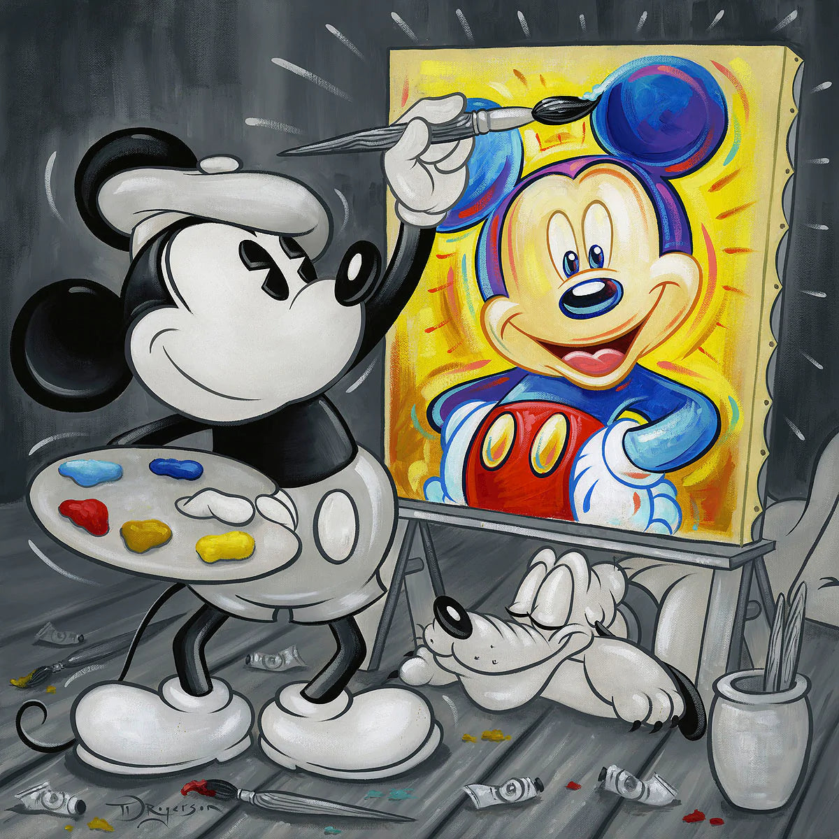 Mickey Paints Mickey-Disney Treasure on Canvas